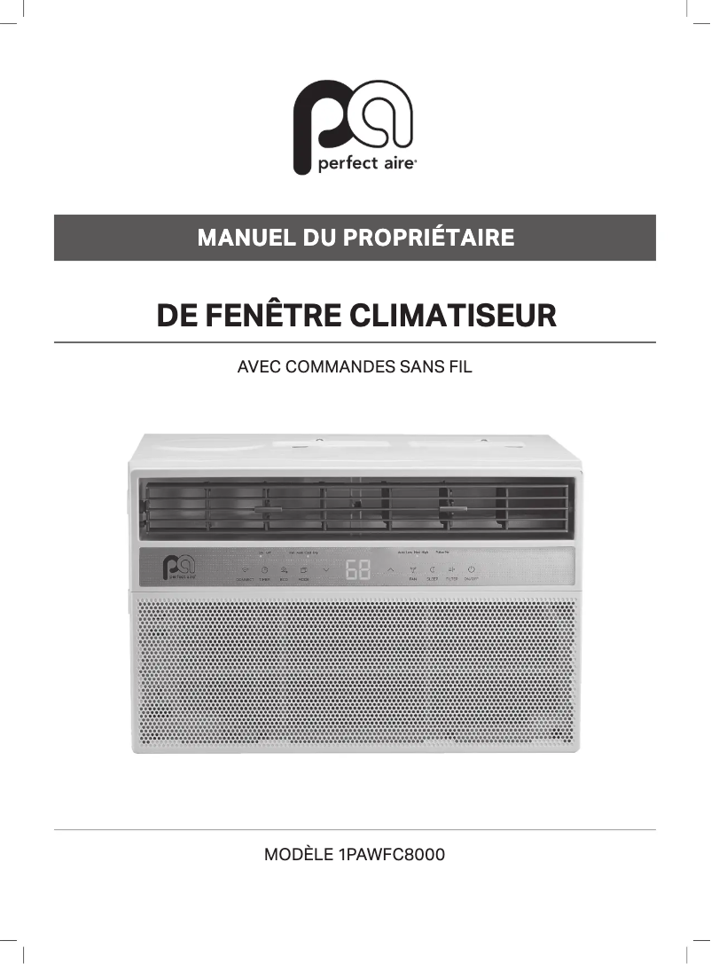 Page n°1 - Manuel utilisateur Perfect Aire 1PAWFC8000