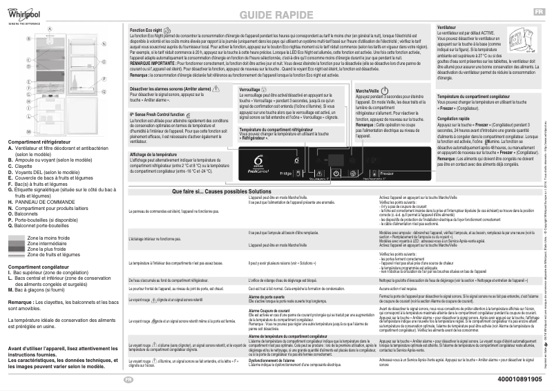 Page n°1 - Manuel utilisateur Whirlpool ART 895