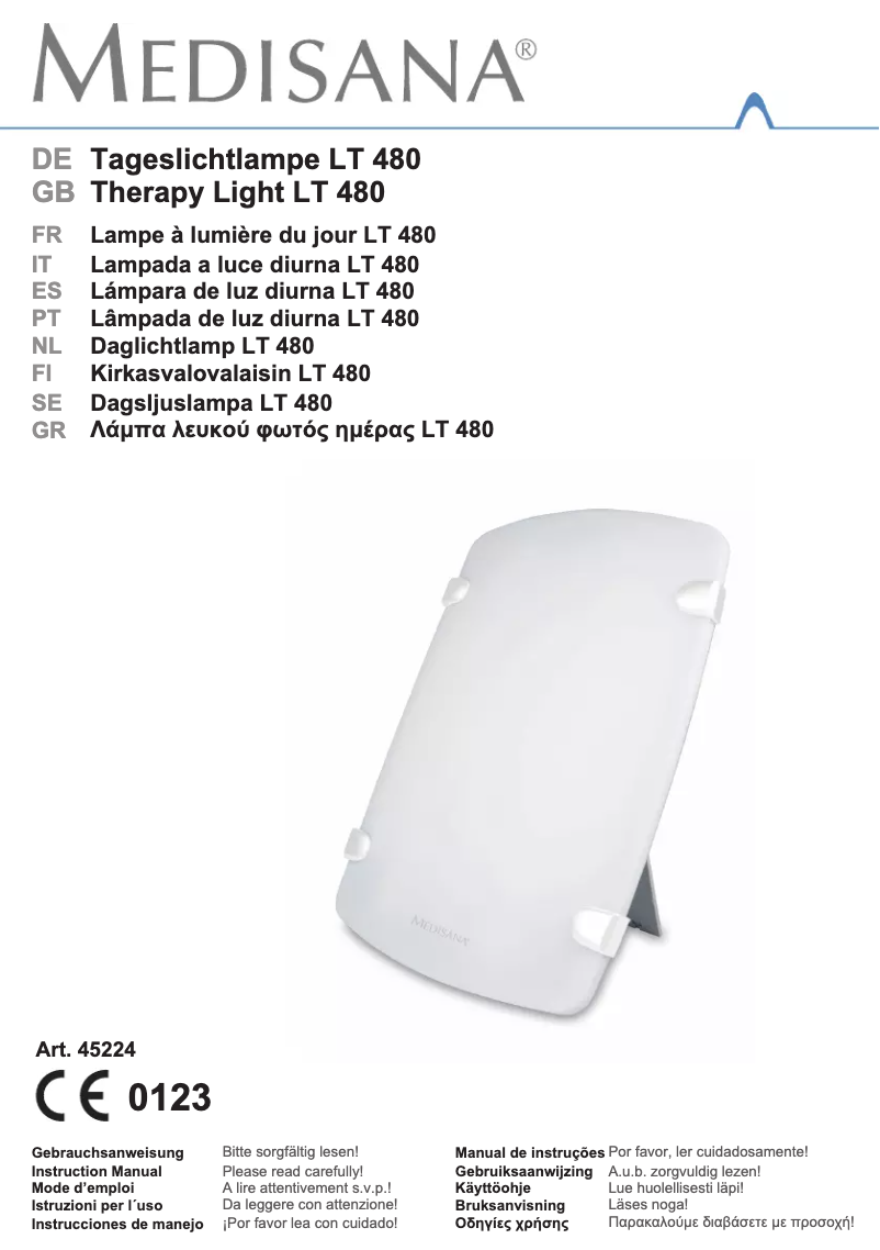 Page n°1 - Manuel utilisateur Medisana LT 480