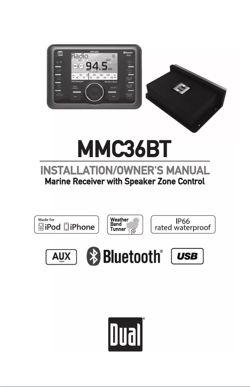 Page 1 de la notice Manuel utilisateur Dual MMC36BT