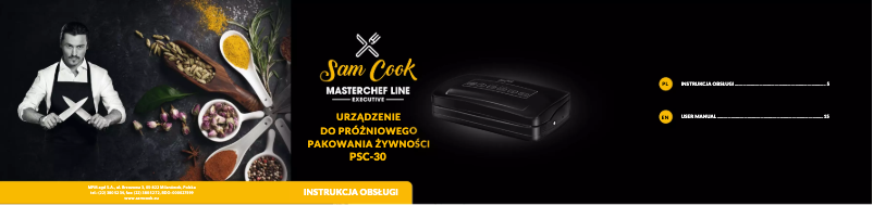 Page n°1 - Manuel utilisateur Sam Cook PSC-30