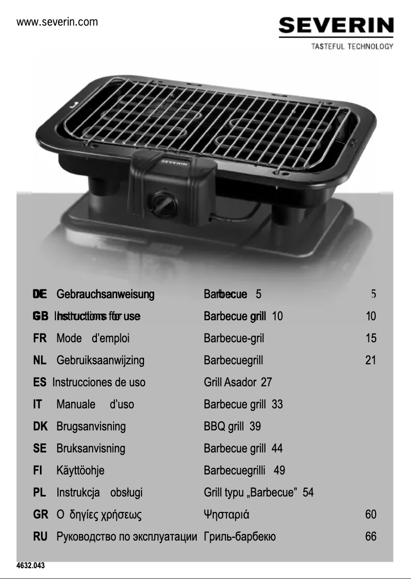 Página 1 del manual Manual de usuario Severin PG 8523