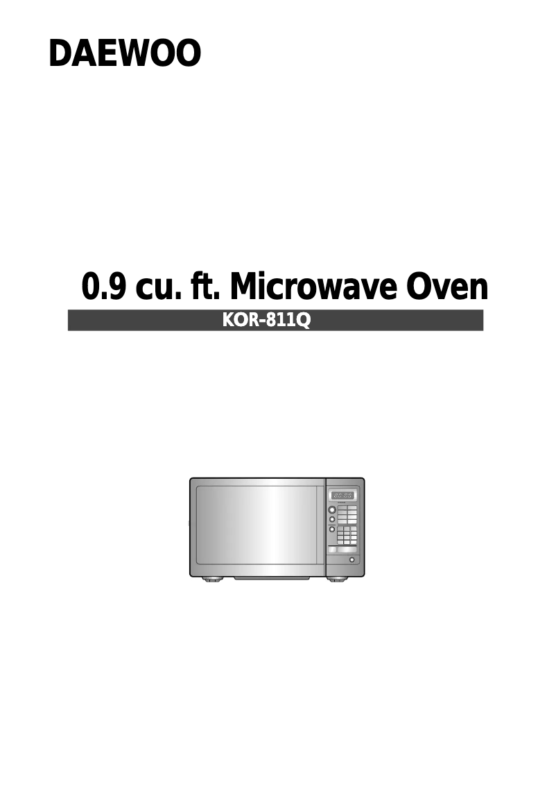 Imagen de la primera página del manual del dispositivo KOR-811Q