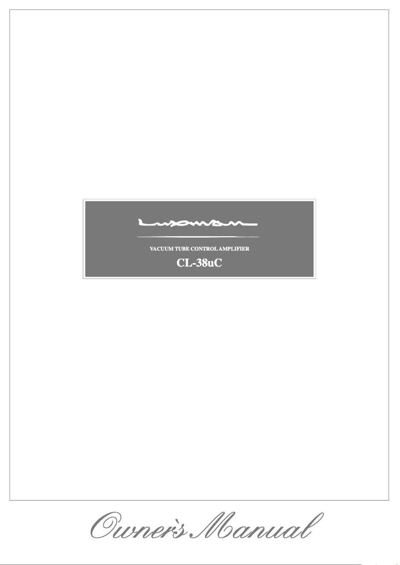 Page n°1 - Manuel utilisateur Luxman CL-38uC