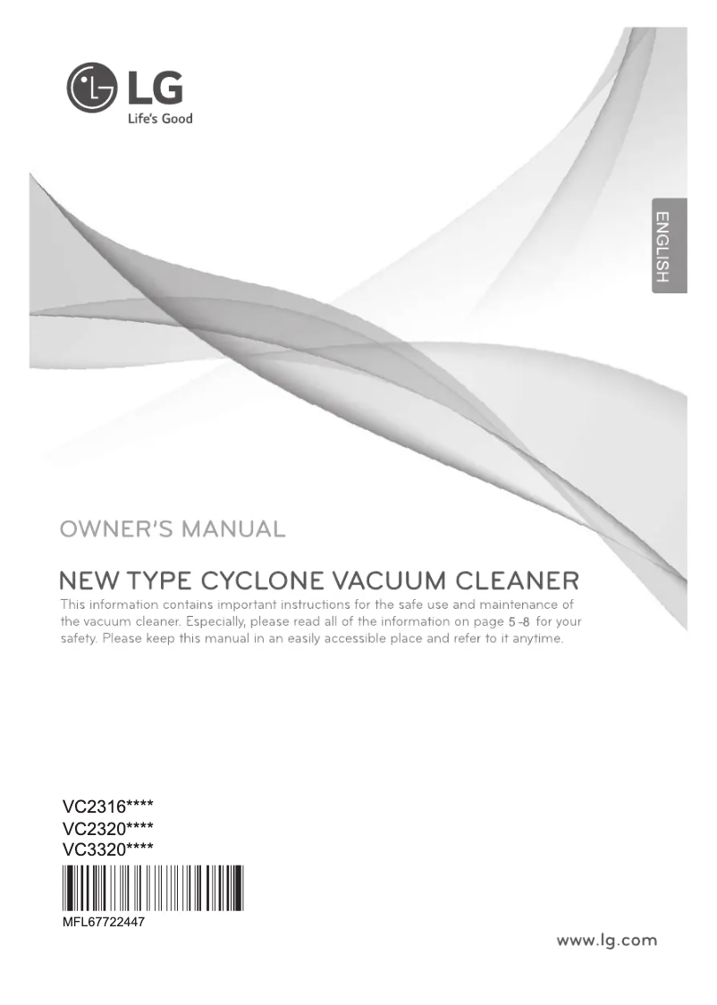 Image de la première page du manuel de l'appareil VC2316NNTB