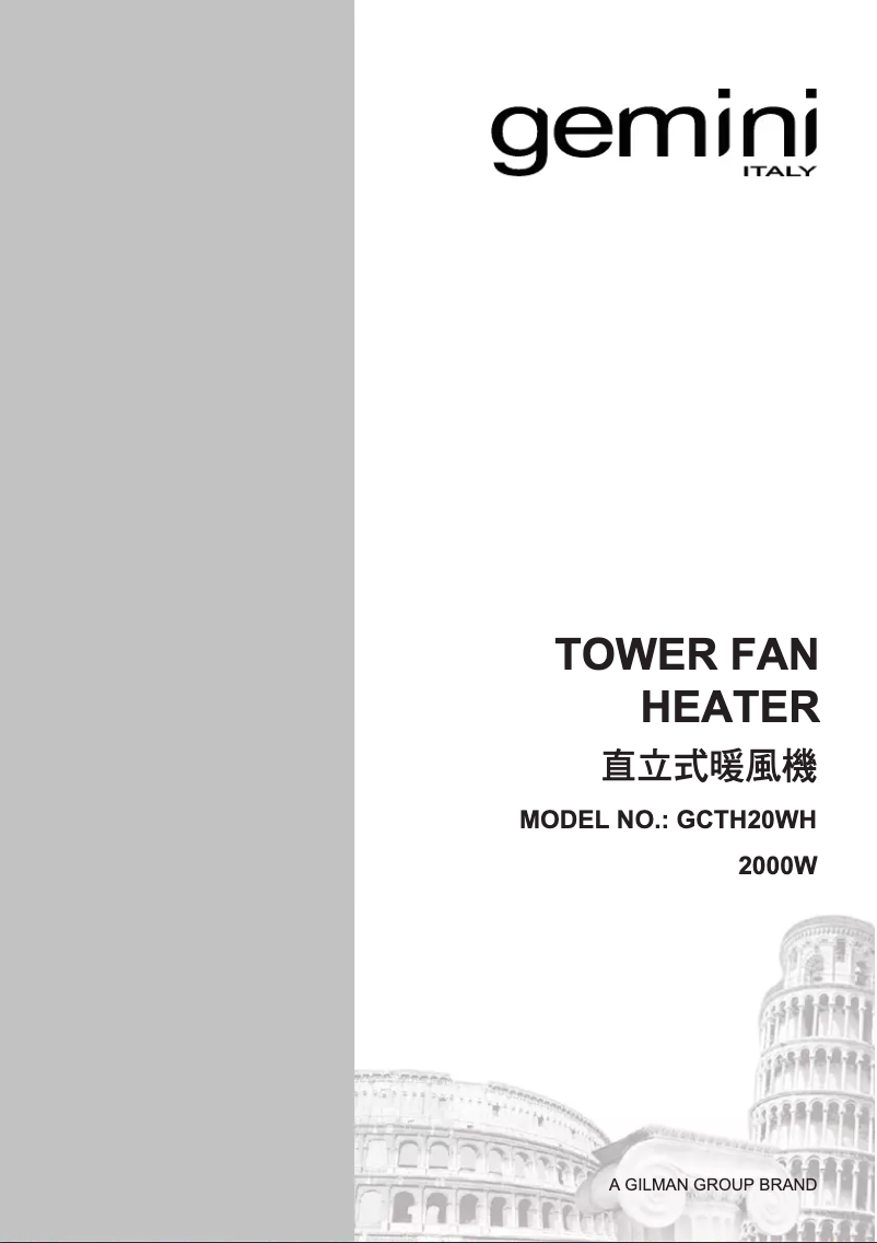 Page 1 de la notice Manuel utilisateur Gemini GCTH20WH