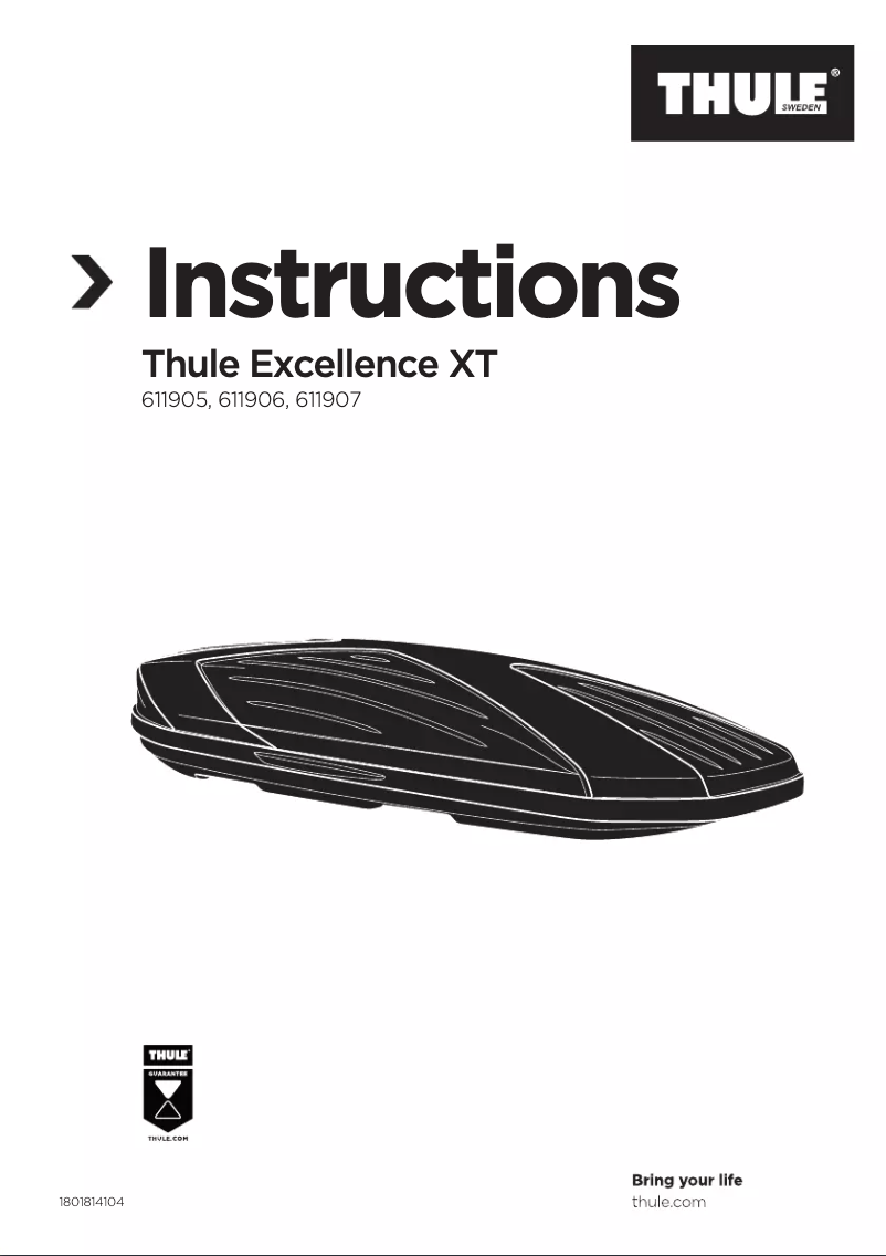 Página 1 del manual Manual de usuario Thule Excellence XT