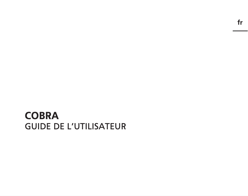 Page 1 de la notice Manuel utilisateur Suunto Cobra