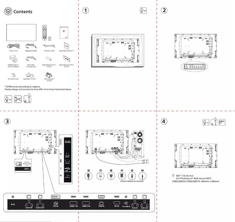 First page image of the manual for 55BDL8007X
