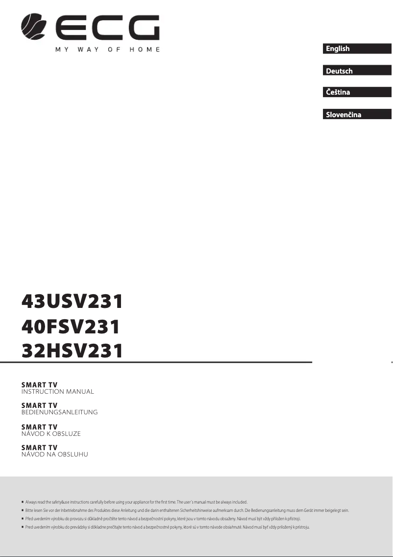 Page n°1 - Manuel utilisateur ECG 43USV231