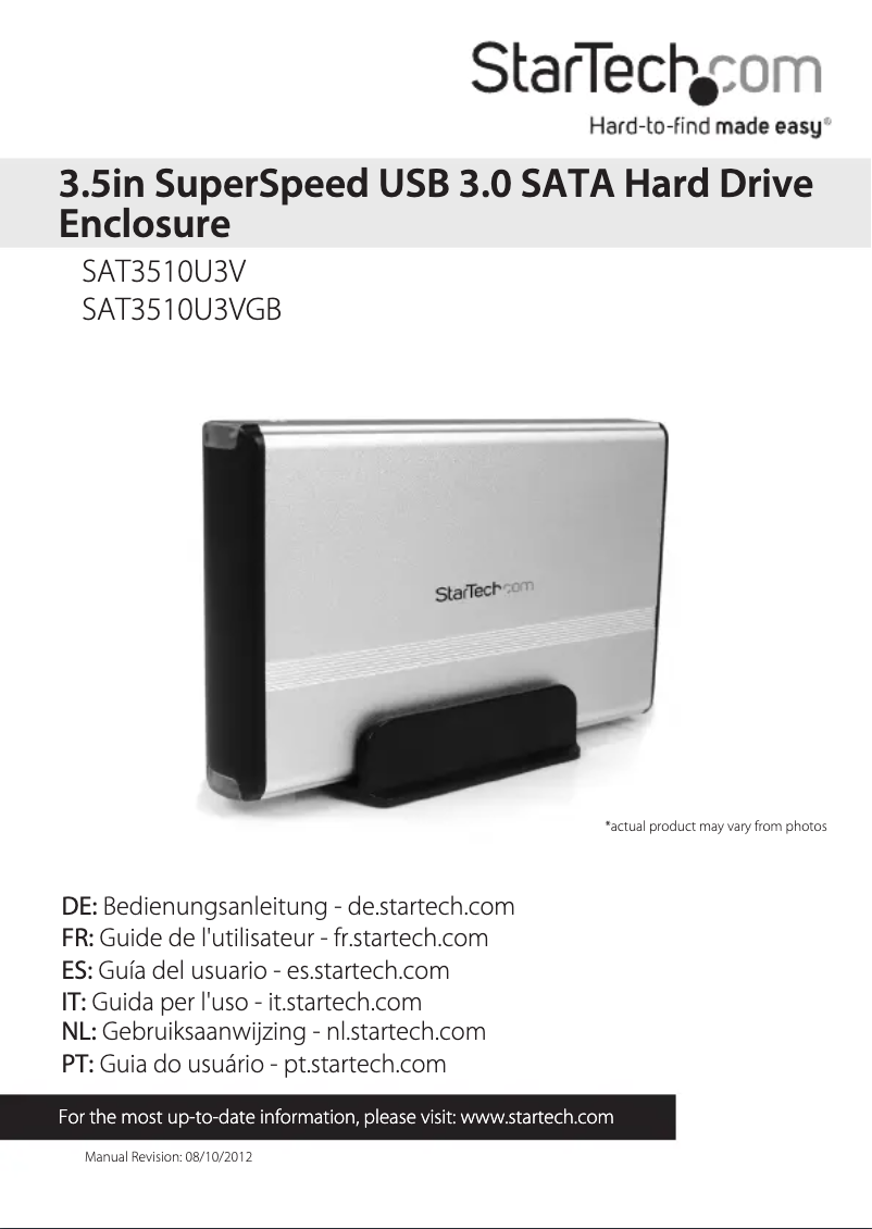 Page 1 de la notice Manuel utilisateur StarTech.com SAT3510U3V