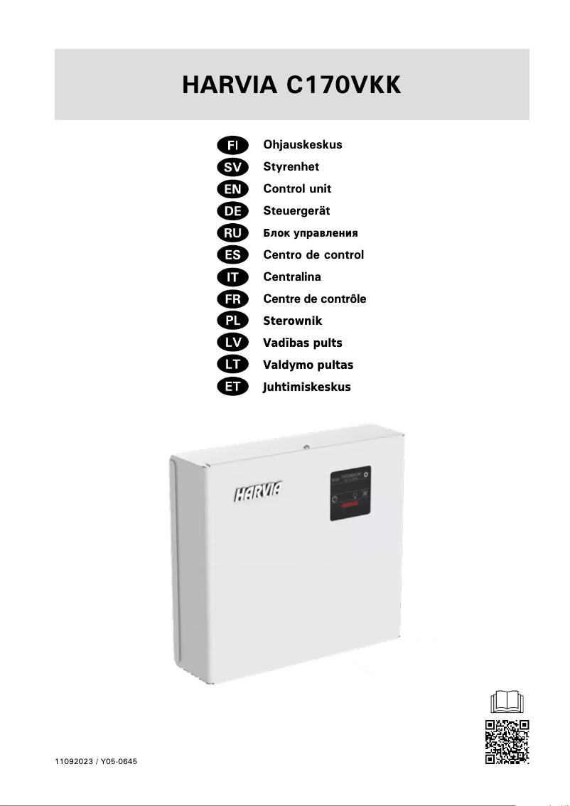 Page n°1 - Manuel utilisateur Harvia C170400VKK