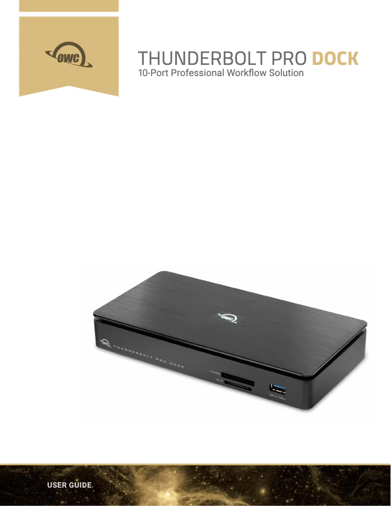 Image de la première page du manuel de l'appareil Thunderbolt Pro Dock
