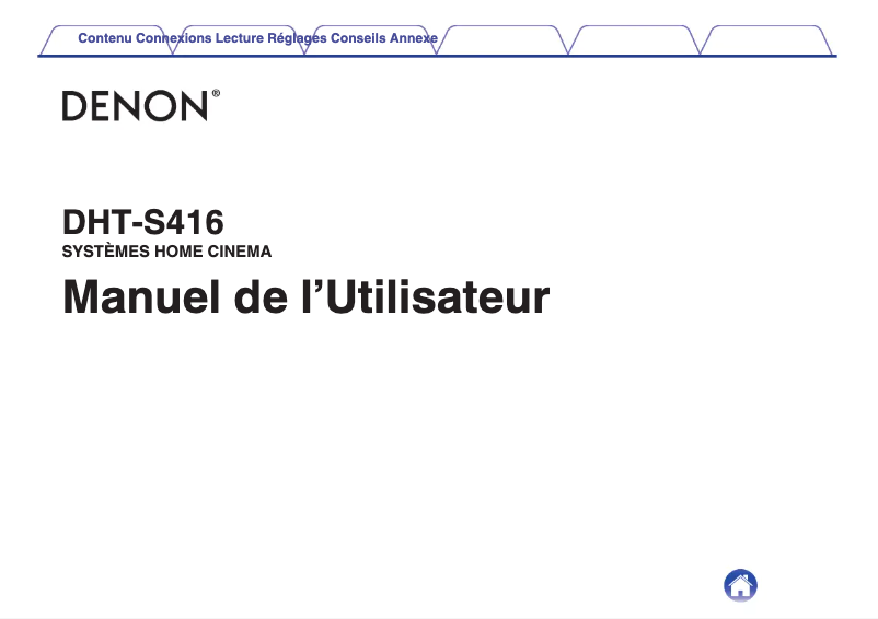 Image de la première page du manuel de l'appareil DHT-S416