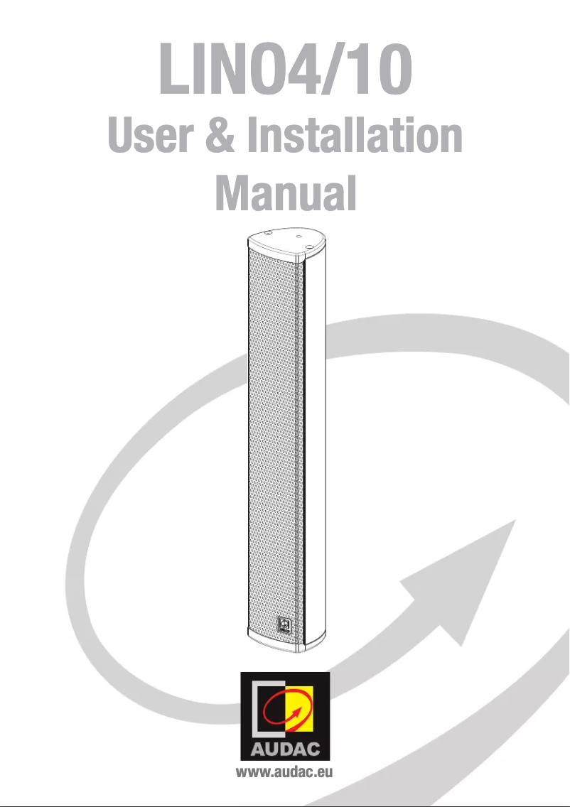 Page n°1 - Manuel utilisateur Audac LINO4