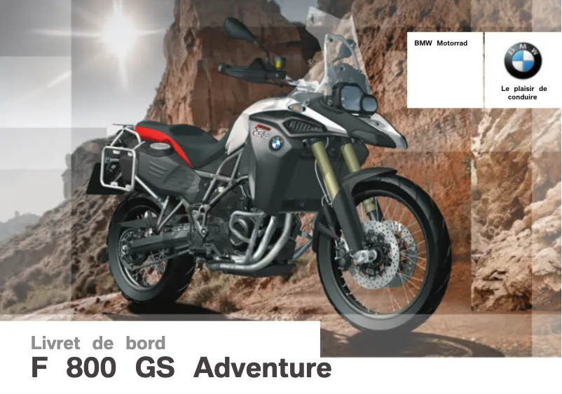 Image de la première page du manuel de l'appareil F 800 GS Adventure (2015)