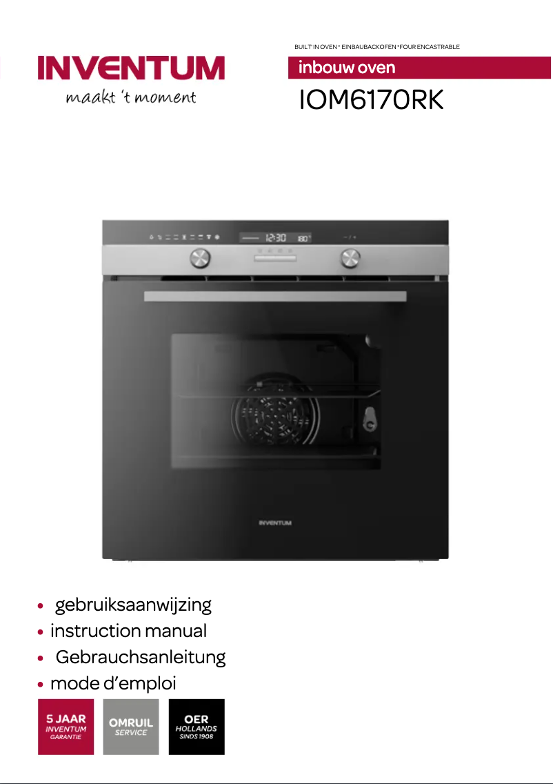 Page n°1 - Manuel utilisateur Inventum IOM6170RK