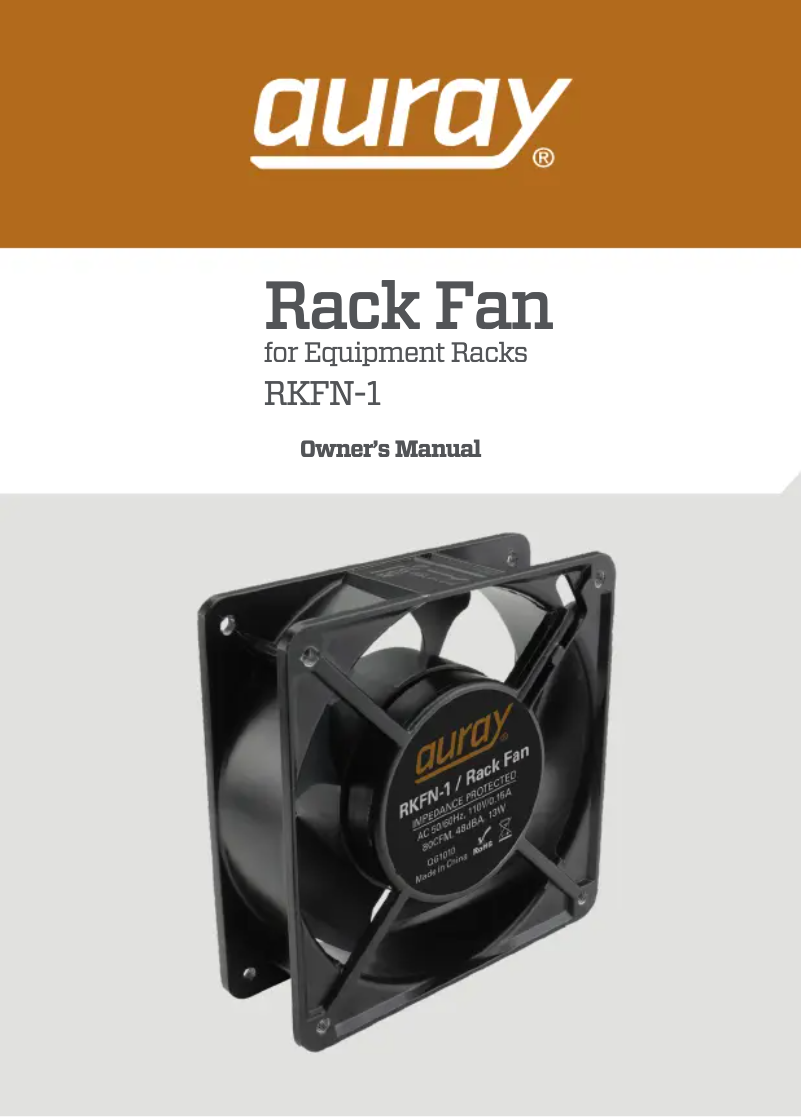 Page 1 de la notice Manuel utilisateur Auray RKFN-1