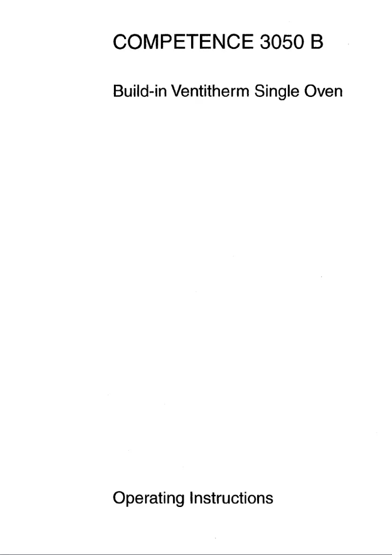 Page 1 de la notice Manuel utilisateur AEG Competence 3050 B W