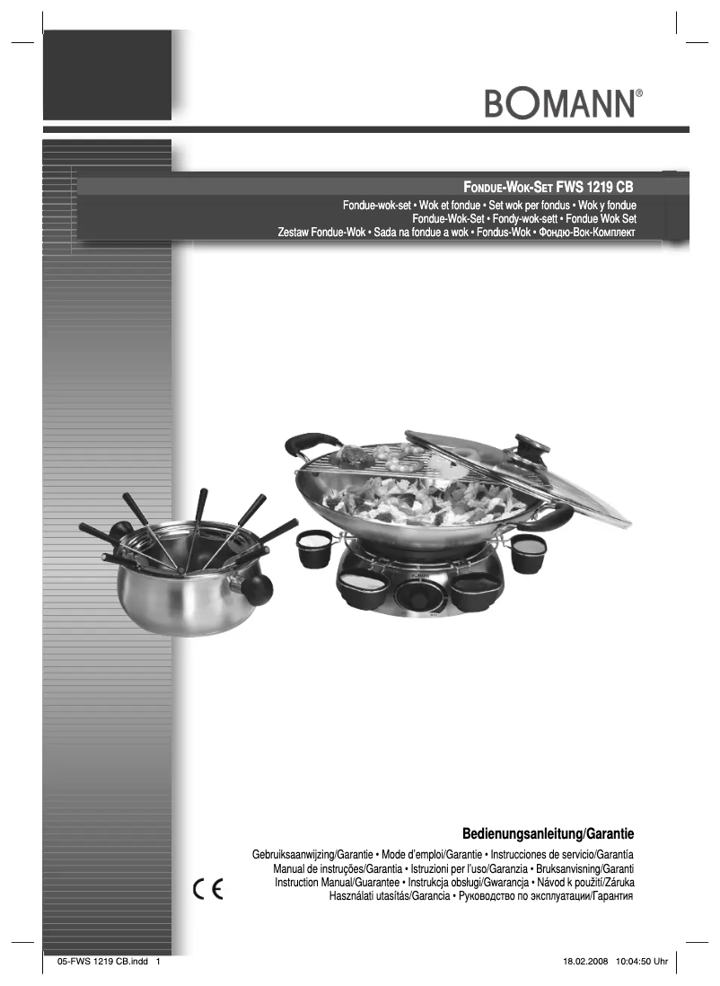 Page 1 de la notice Manuel utilisateur Bomann FWS 1219 CB