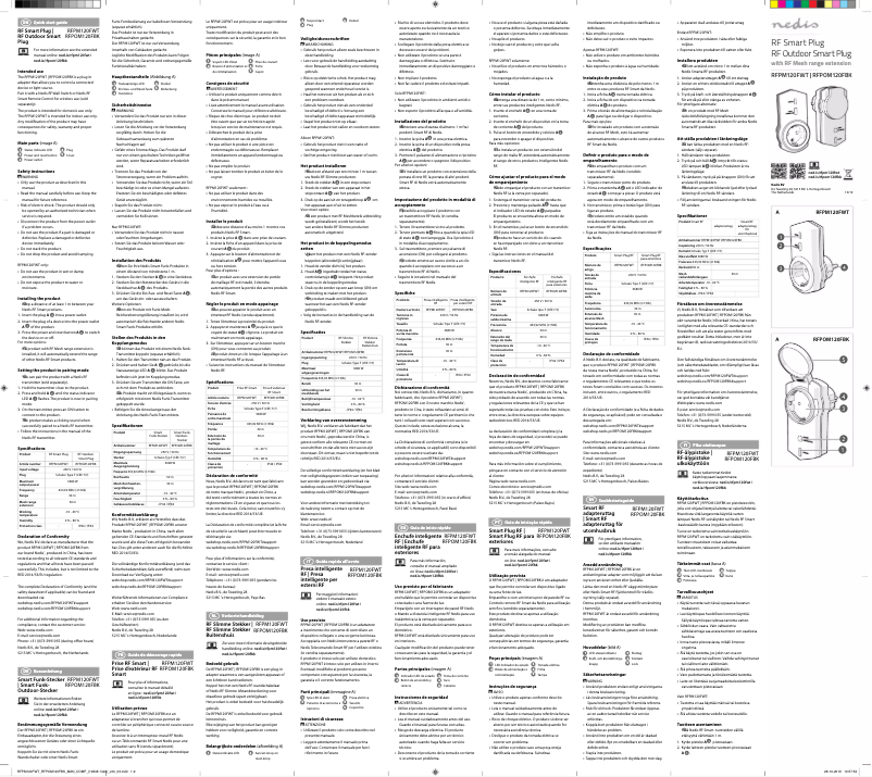 Page 1 de la notice Manuel utilisateur Nedis RFPOM120FBK