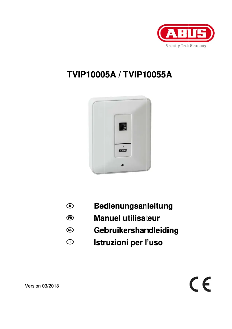 Imagen de la primera página del manual del dispositivo TVIP10055A