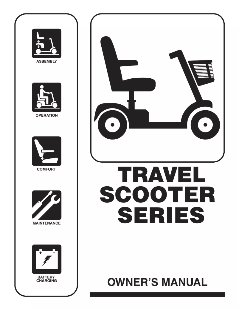 Page 1 de la notice Manuel utilisateur Pride Go Go Elite Traveller 3-Wheel