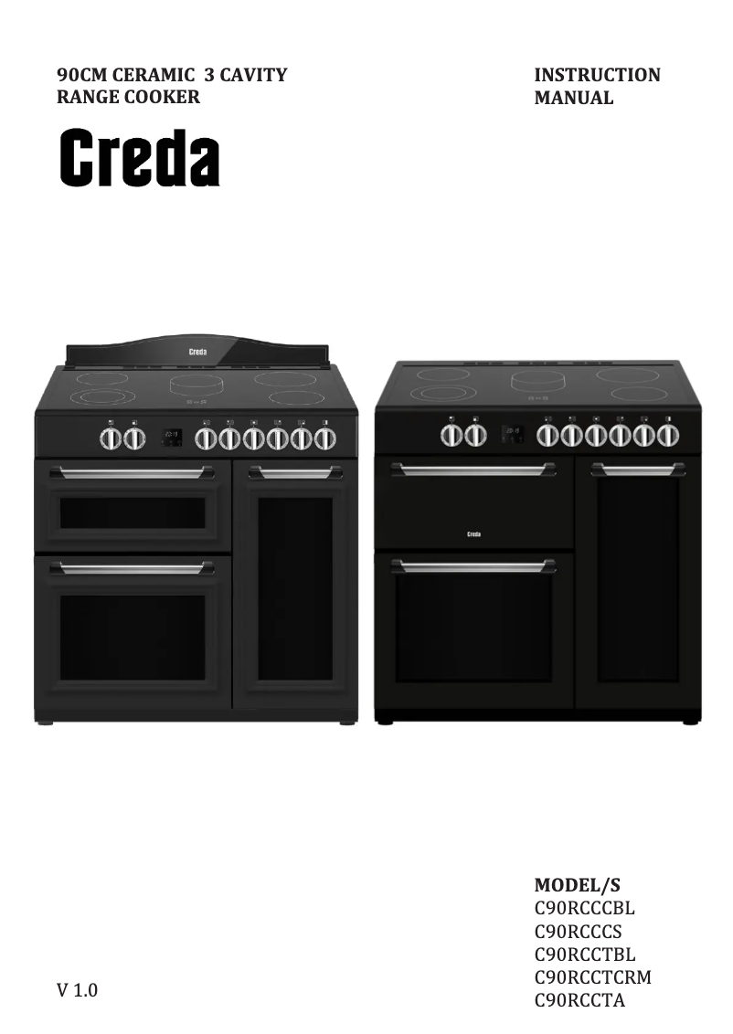 Image de la première page du manuel de l'appareil C90RCCTCRM