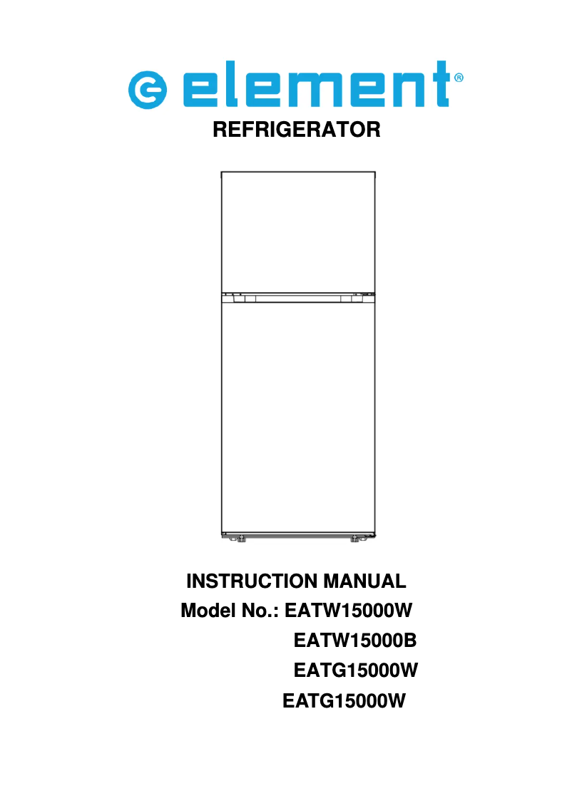 Image de la première page du manuel de l'appareil EATG1500W