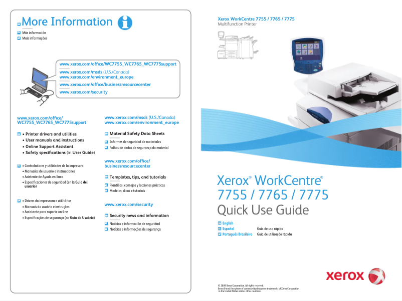 Página 1 del manual Manual de usuario Xerox WorkCentre 7765