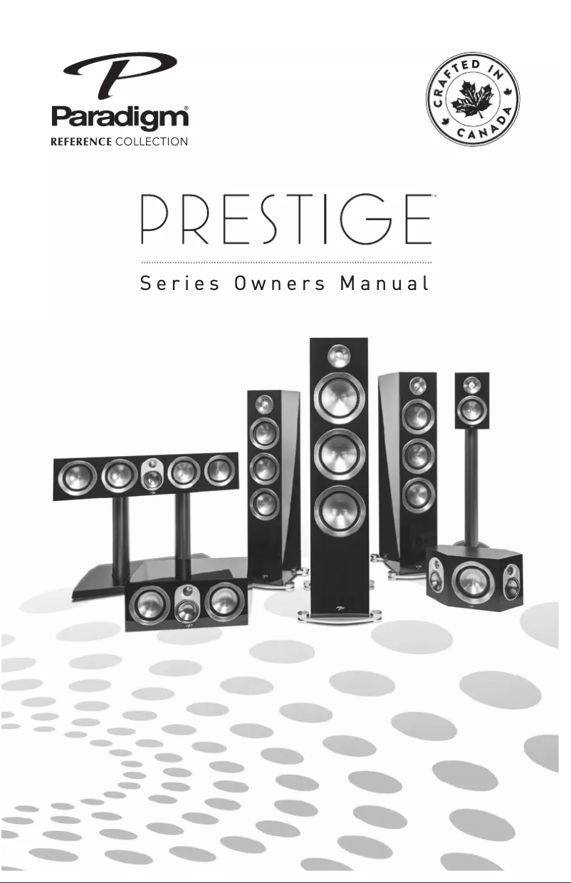 Page n°1 - Mode d'emploi Paradigm Prestige 75F