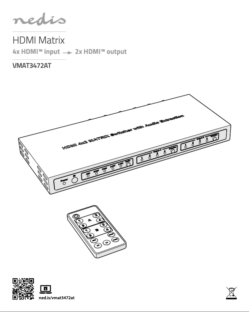 Page n°1 - Manuel utilisateur Nedis VMAT3472AT