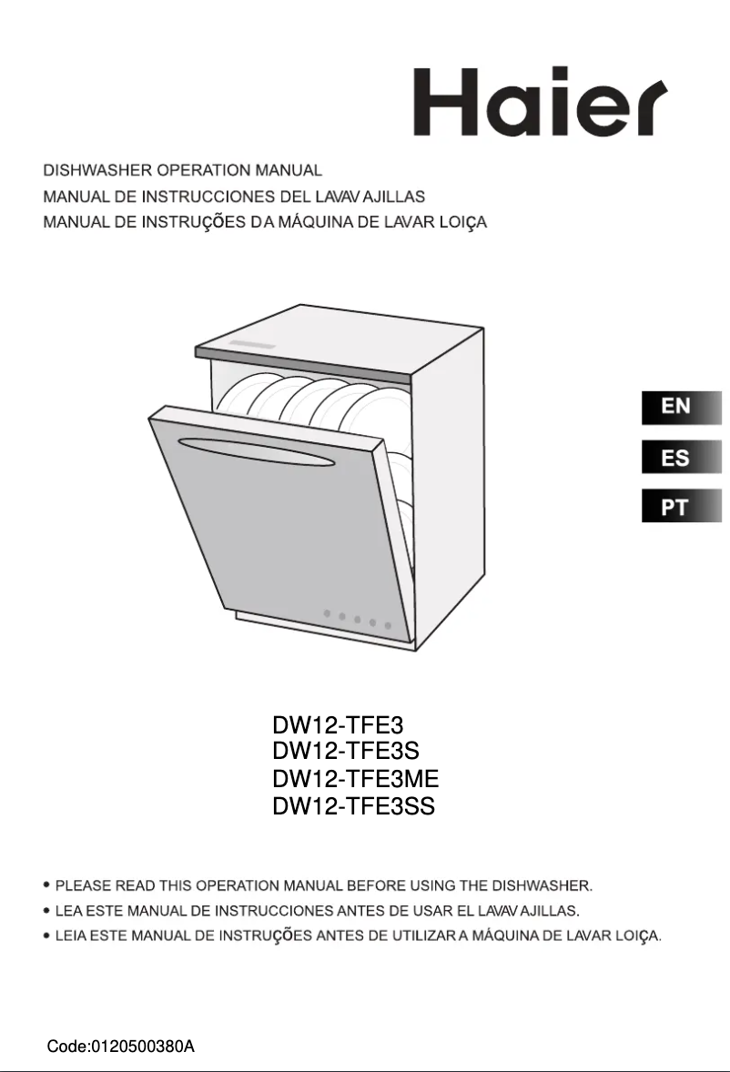 Page n°1 - Manuel utilisateur Haier DW12-TFE3SS