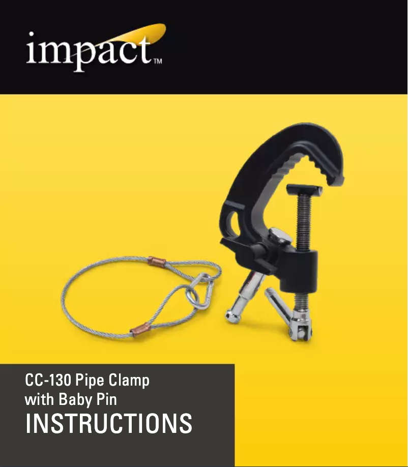 Page 1 de la notice Manuel utilisateur Impact Pipe Clamp CC-130