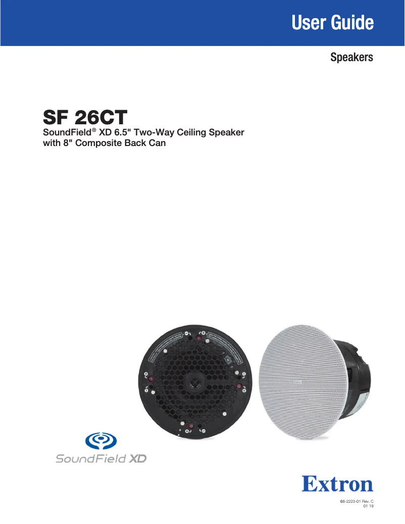 Page n°1 - Manuel utilisateur Extron SF 26CT