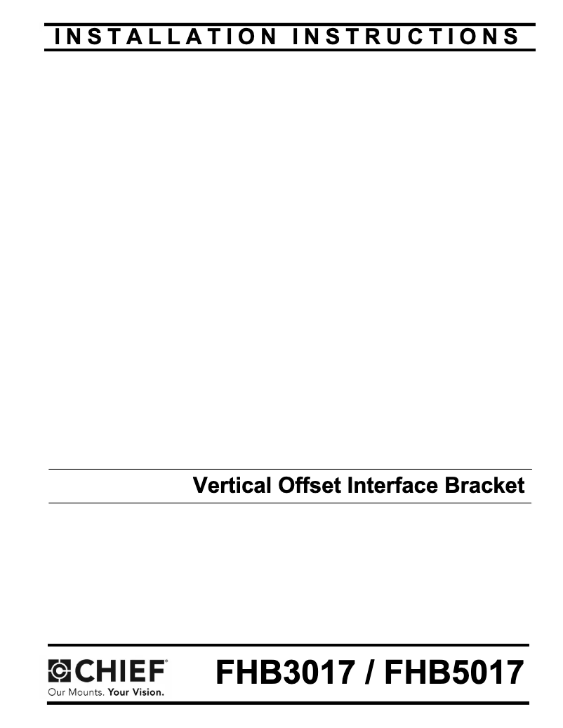 Page n°1 - Manuel utilisateur Chief Fusion FHB3017