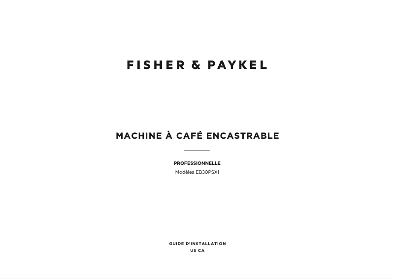 Image de la première page du manuel de l'appareil EB30PSX1