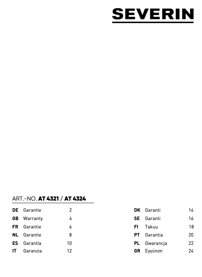 Image de la première page du manuel de l'appareil AT 4324