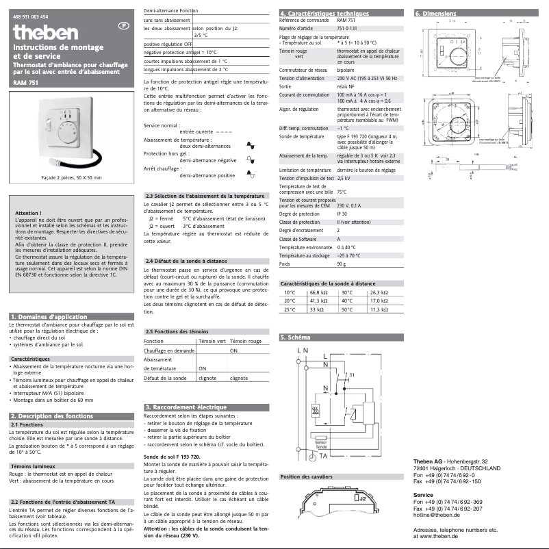 Imagen de la primera página del manual del dispositivo RAMSES 751