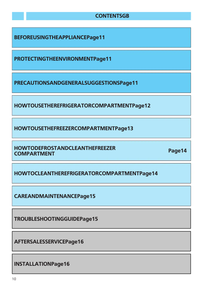 Page 1 de la notice Manuel utilisateur Whirlpool ART 357/G/HK