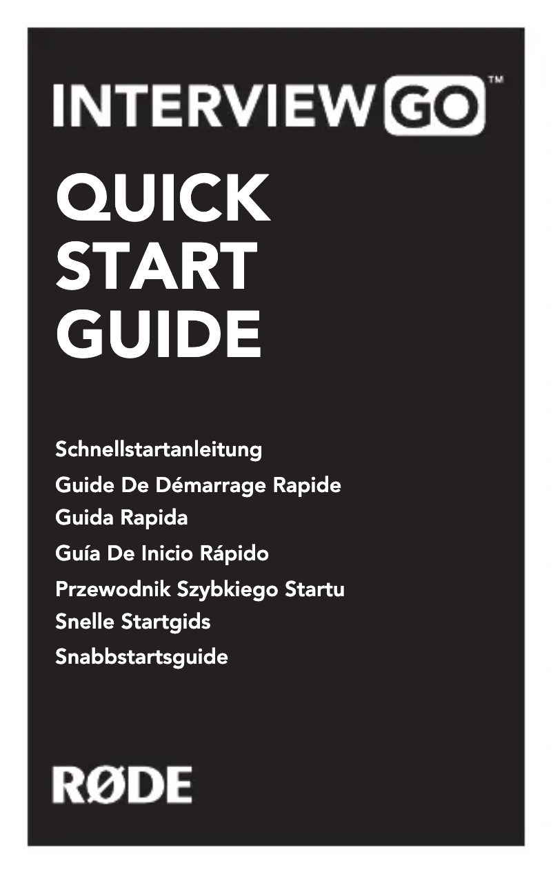 Page n°1 - Manuel utilisateur Røde Interview Go