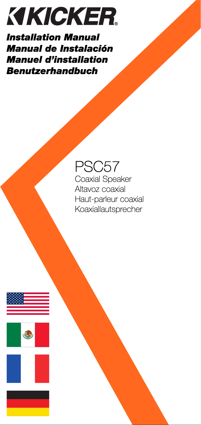 Page 1 de la notice Manuel utilisateur Kicker PSC574