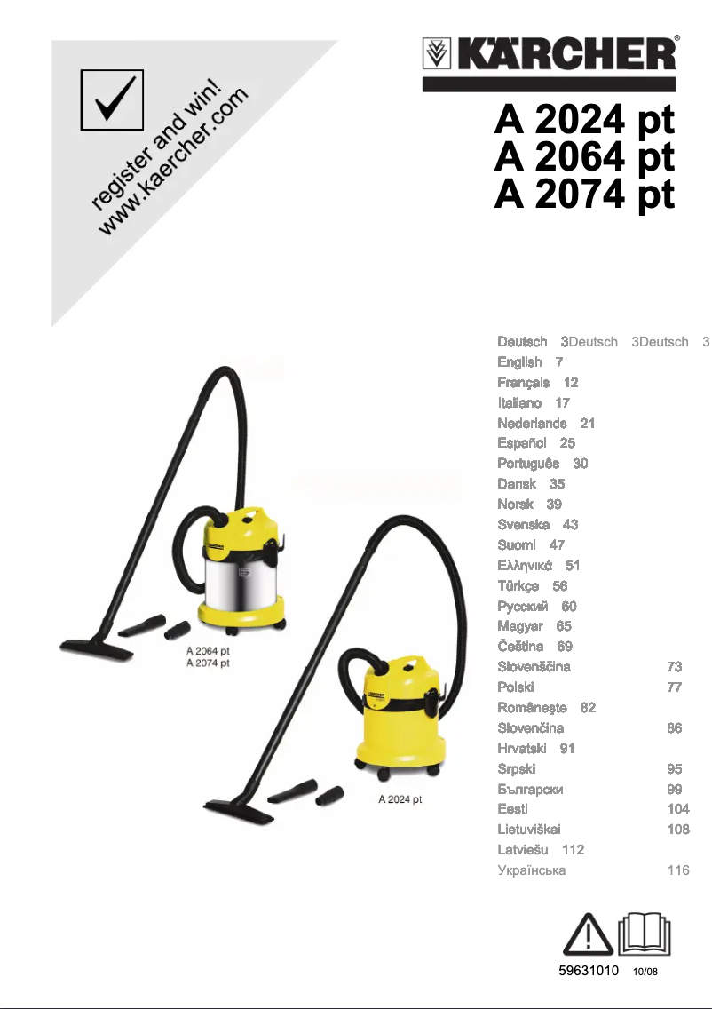 Image de la première page du manuel de l'appareil A 2024 pt