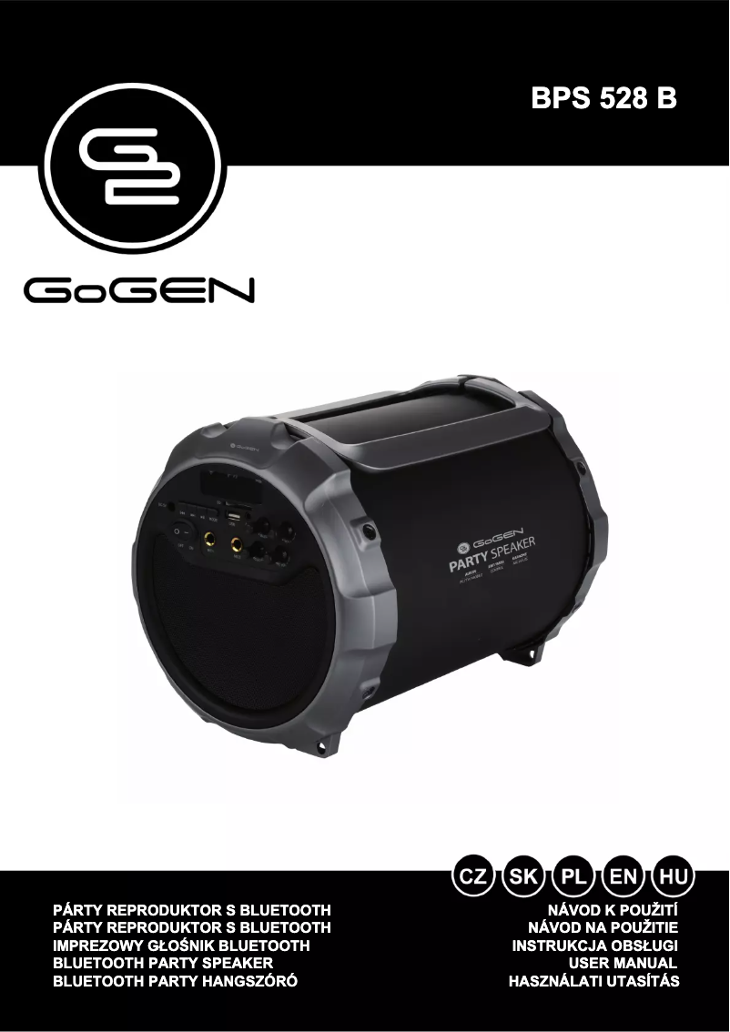 Page 1 de la notice Manuel utilisateur GoGen BPS 528B