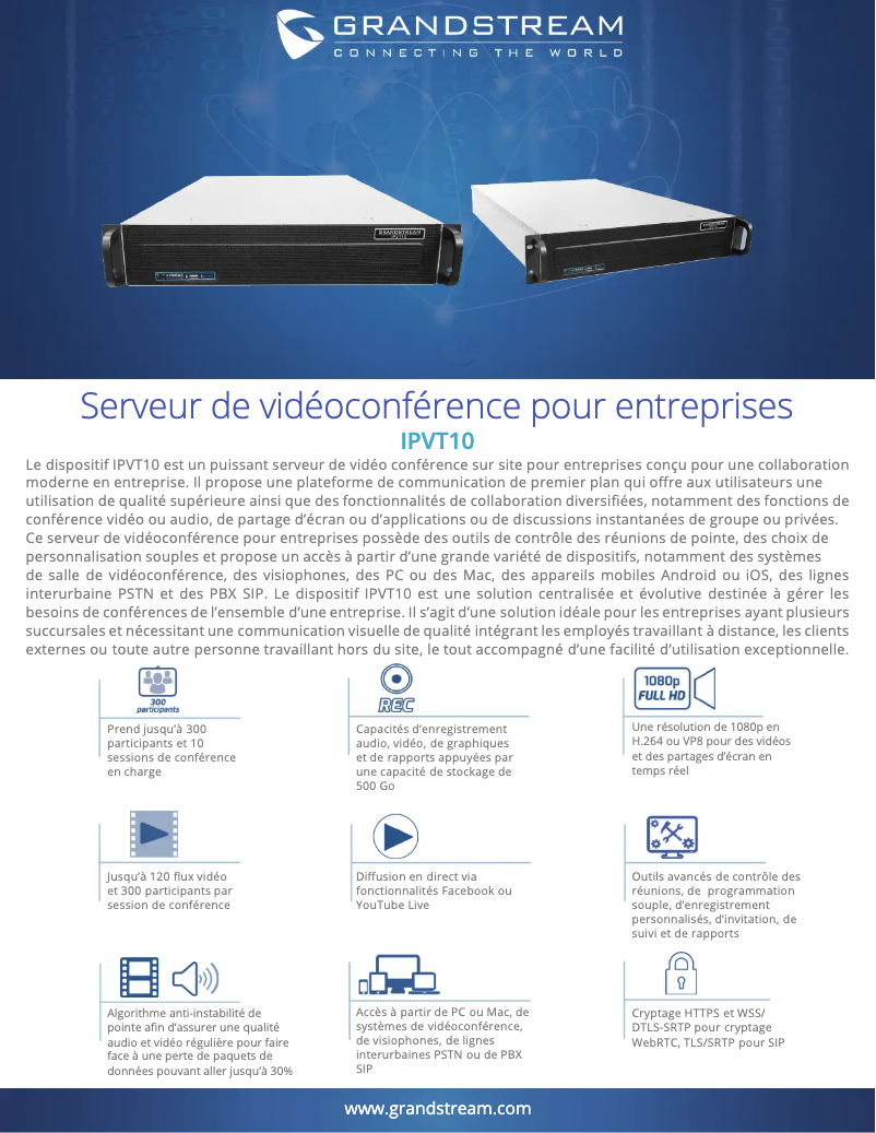 Image de la première page du manuel de l'appareil IPVT10