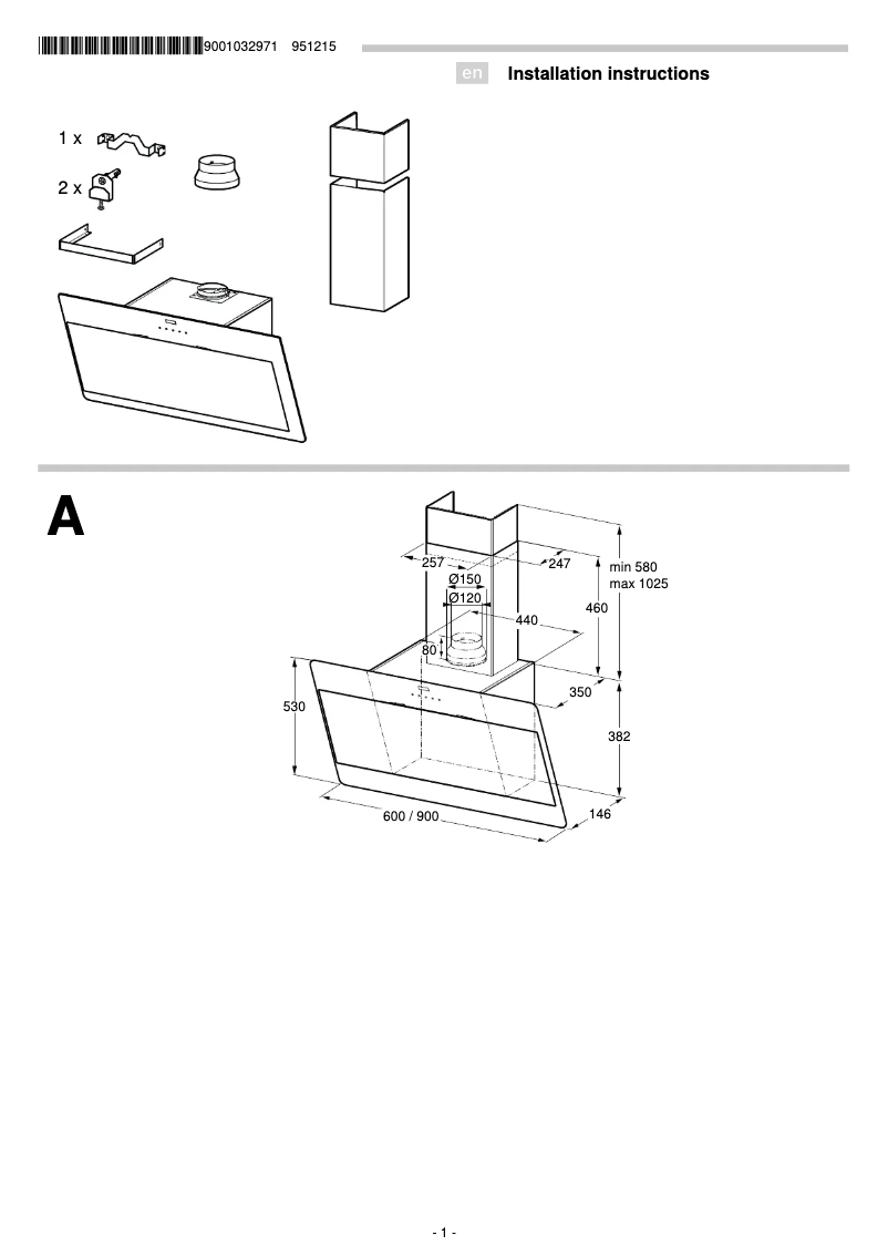 Page n°1 - Guide d'installation Neff D36DT57N0B