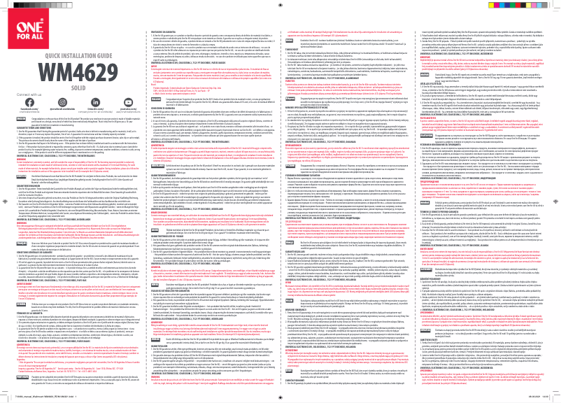 Page 1 de la notice Manuel utilisateur One for all WM 4629