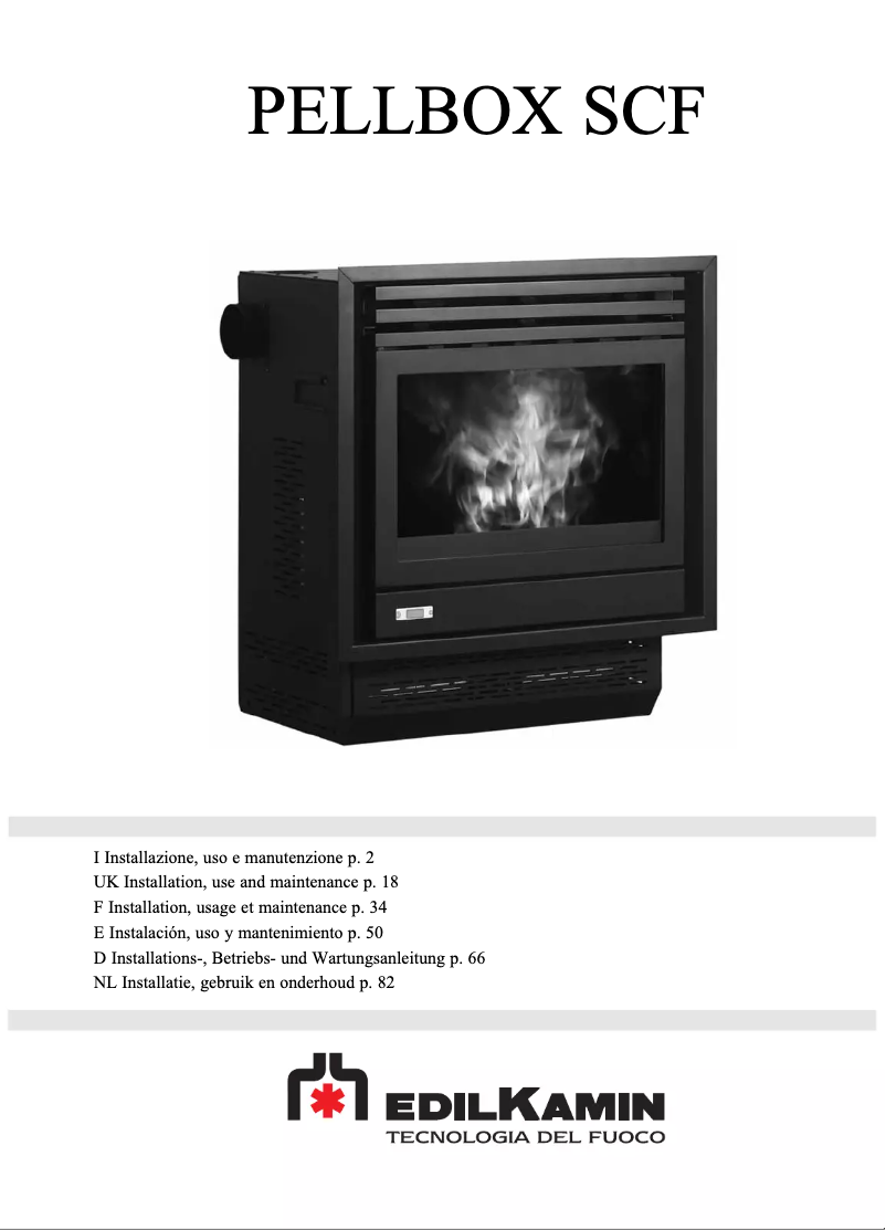 Página 1 del manual Manual de usuario Edilkamin PELLBOX SCF
