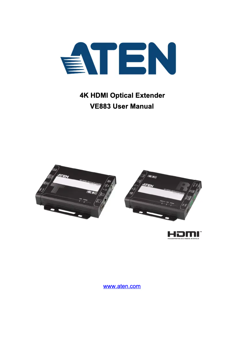 Page 1 de la notice Manuel utilisateur ATen VE883K2