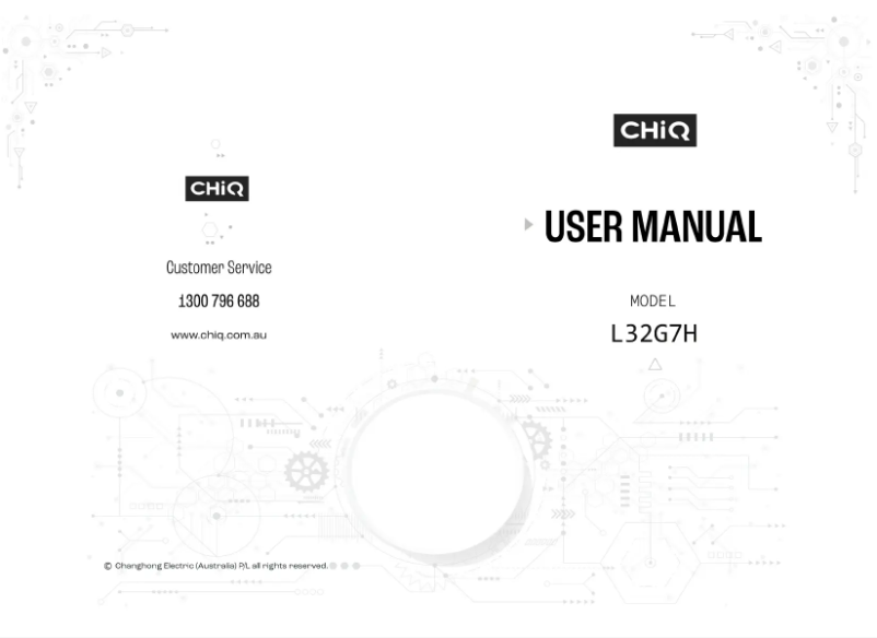 Page n°1 - Manuel utilisateur CHiQ L32G7H